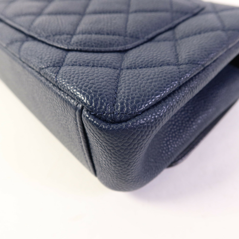 CHANEL 牛皮皮革Chain Shoulder Bag金扣鏈帶肩背袋-15