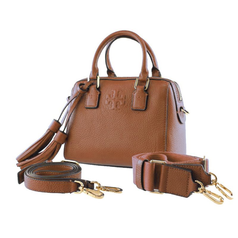 【TORY BURCH】素面皮革兩用包-駝色-3