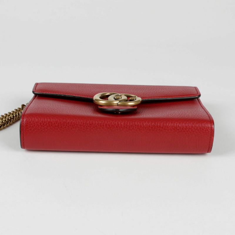 GUCCI GG Marmont 鏈條皮夾斜背包-5