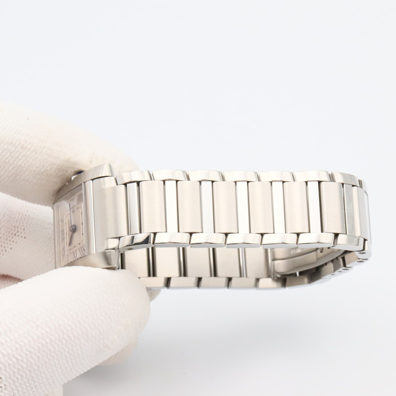 卡地亞 Tank Française SM 腕錶,不鏽鋼,女士,銀色,WSTA0065-7