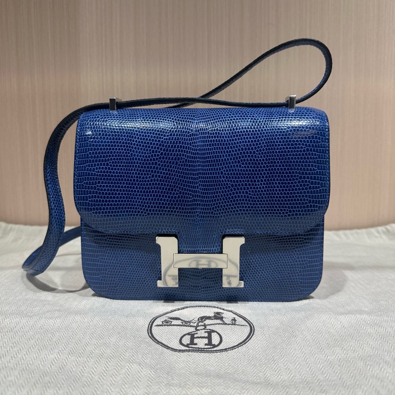 HERMES爱马仕 Constance 19 康康银扣 蜥蜴皮 单肩斜挎包-0