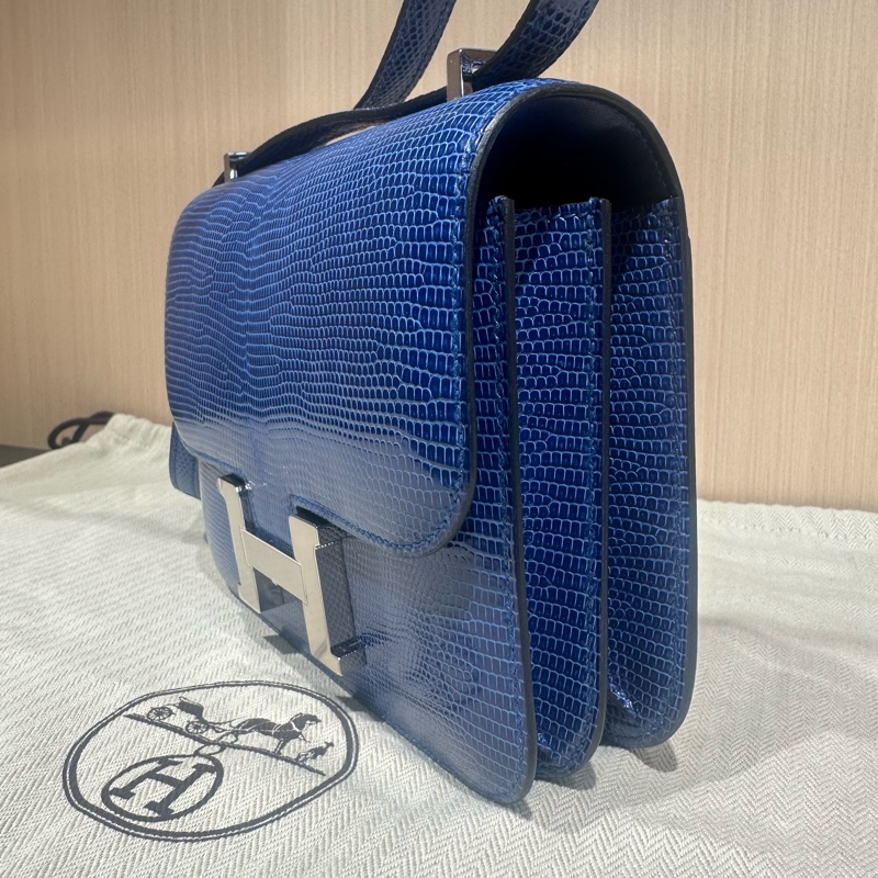 HERMES爱马仕 Constance 19 康康银扣 蜥蜴皮 单肩斜挎包-1