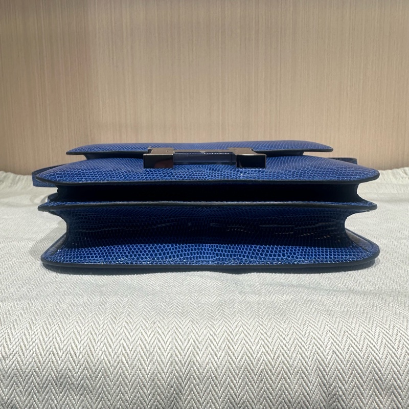 HERMES爱马仕 Constance 19 康康银扣 蜥蜴皮 单肩斜挎包-4