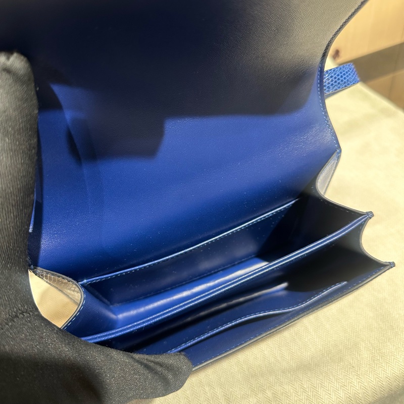 HERMES爱马仕 Constance 19 康康银扣 蜥蜴皮 单肩斜挎包-7