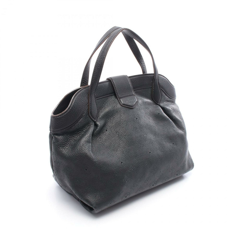 Louis Vuitton Sealth PM Mahina 皮革手提包,黑色,M93465-1