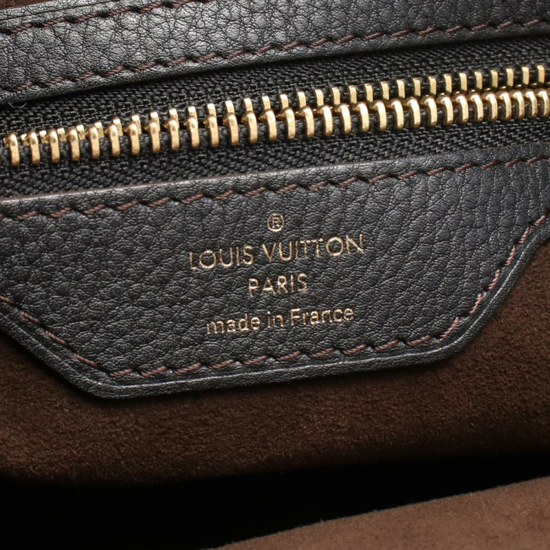 Louis Vuitton Sealth PM Mahina 皮革手提包,黑色,M93465-3