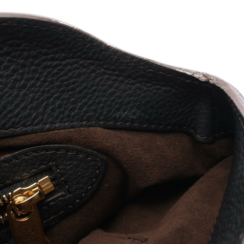 Louis Vuitton Sealth PM Mahina 皮革手提包,黑色,M93465-4