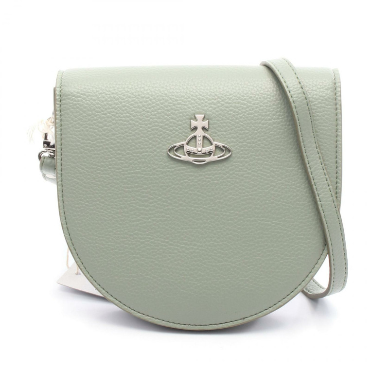 Vivienne Westwood SADDLE CROSSBODY 包 S5801000AWS000D 皮革 綠色 二手 女款-0