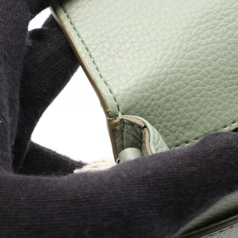 Vivienne Westwood SADDLE CROSSBODY 包 S5801000AWS000D 皮革 綠色 二手 女款-4