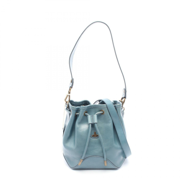 Vivienne Westwood RUBY SMALL BUCKET 單肩包 S4C030008 皮革 綠色 二手-0