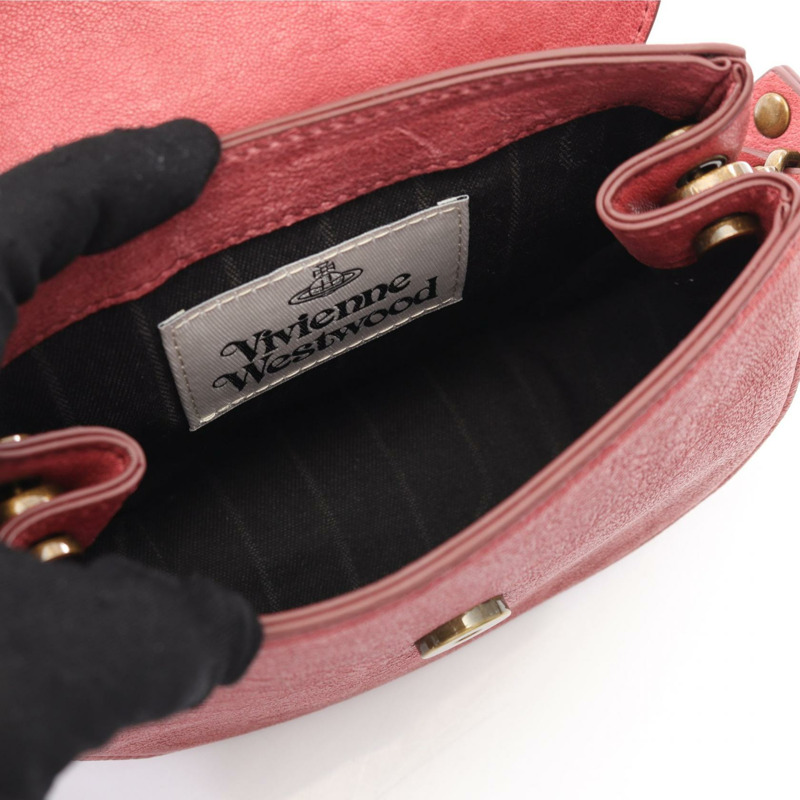 Vivienne Westwood PATTY SADDLEE 單肩包 S4603000JWL0082002 皮革 紅色 二手-2