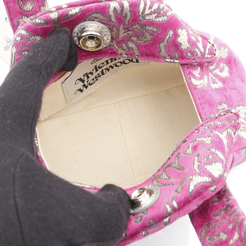 Vivienne Westwood ARCHIVE YASMINE MINI 肩包 燈芯絨 粉紅色 二手-2