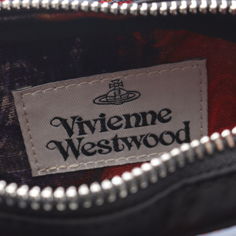 Vivienne Westwood LOUISE HEART CROSSBODY 肩背包 帆布 藍色 紅色 二手-3