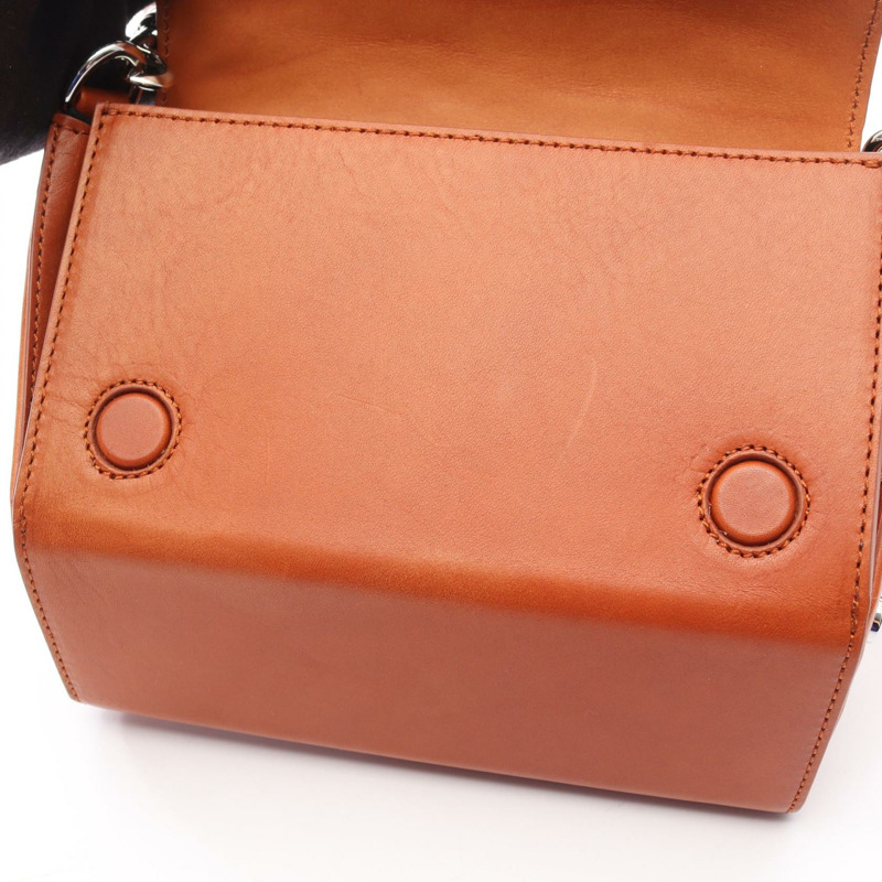 Vivienne Westwood 藍寶石斜背包單肩包皮革棕色二手女款-5