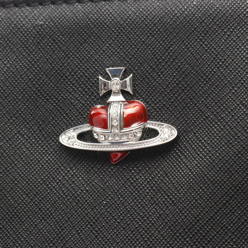 Vivienne Westwood 迷你托特包 單肩包 SAFFIANO 包 4204007 皮革 黑色 全新-4