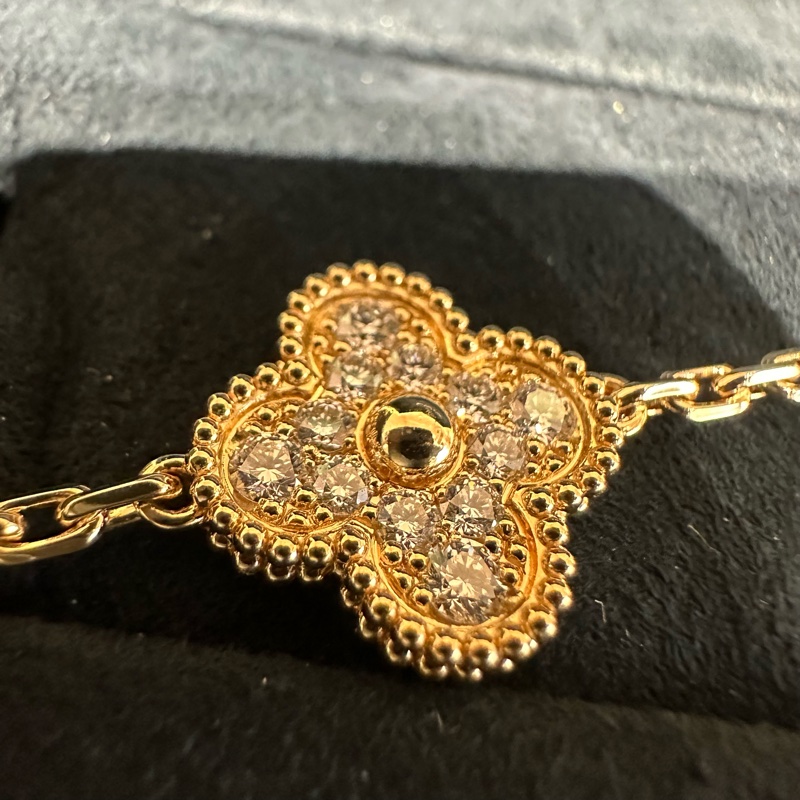 Van Cleef & Arpels梵克雅宝 Alhambra四叶幸运系列 五花 18k金 手链-4