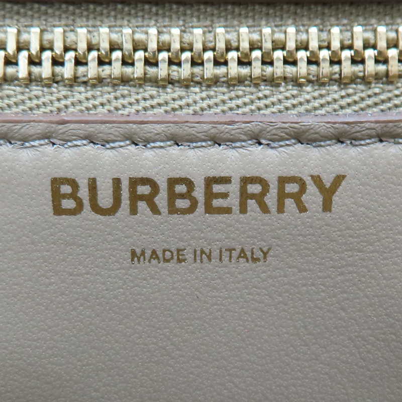 米色 皮革 TB 立體壓紋 鍊釦 肩背包 【フェンディ】-5