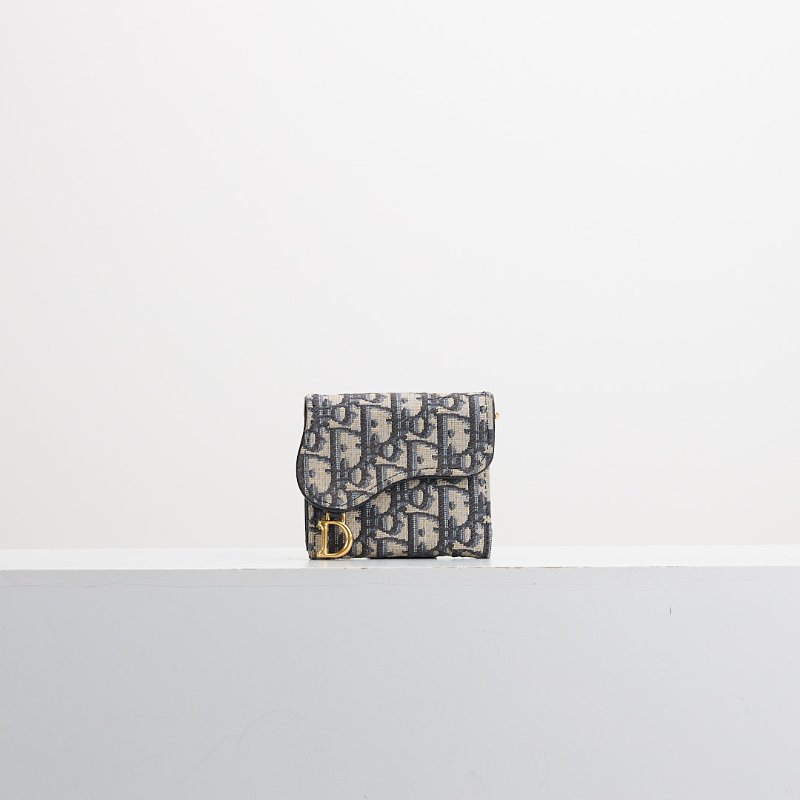 二手Dior saddle 馬鞍短夾/老花-0