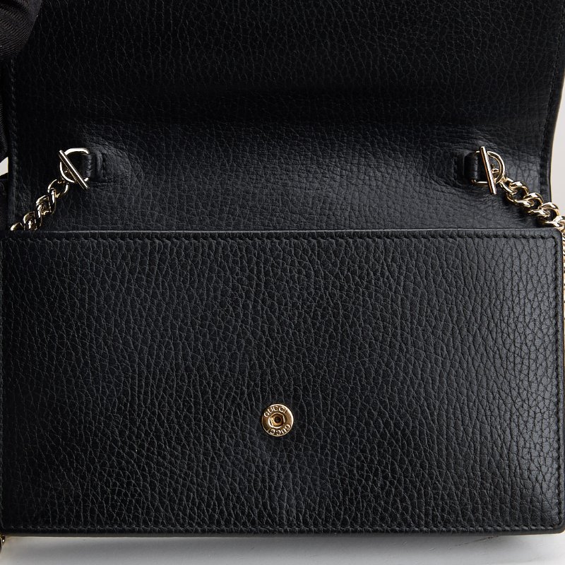 二手Gucci woc 鍊包/黑金-15
