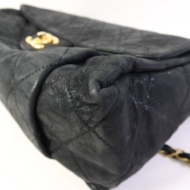 CHANEL 牛皮皮革Chain Shoulder Bag金扣鏈帶肩背袋-12