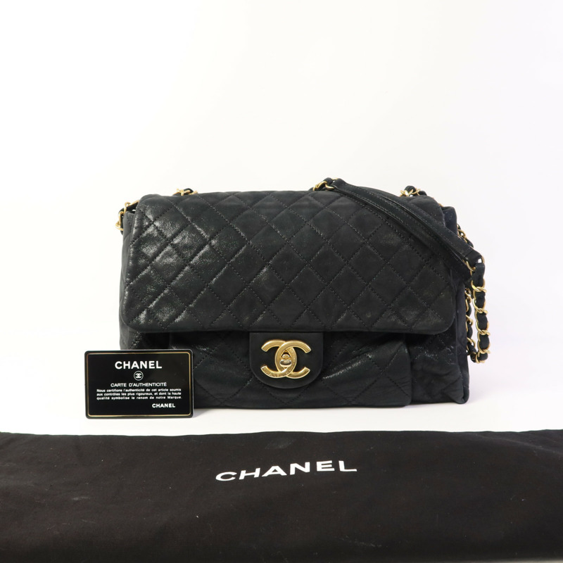 CHANEL 牛皮皮革Chain Shoulder Bag金扣鏈帶肩背袋-20