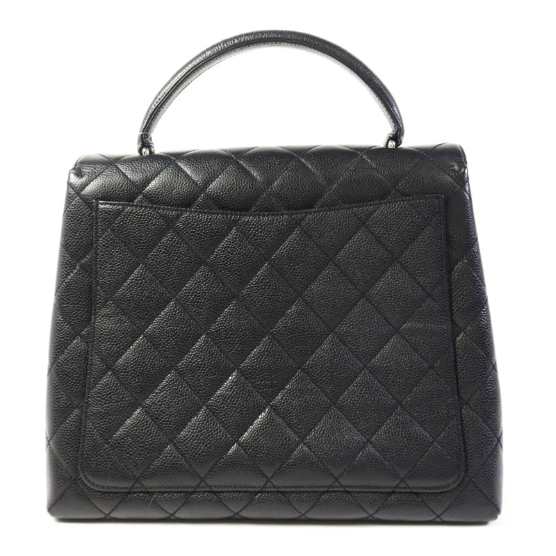 CHANEL 牛皮皮革Matelasse Bag銀扣手挽袋-2