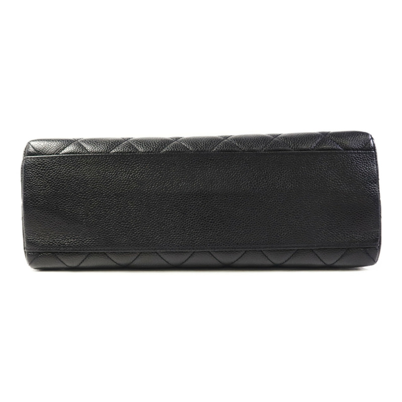 CHANEL 牛皮皮革Matelasse Bag銀扣手挽袋-3