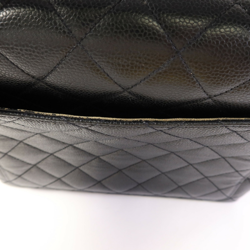 CHANEL 牛皮皮革Matelasse Bag銀扣手挽袋-17