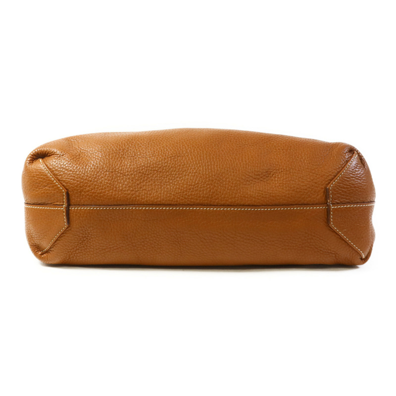 HERMES Clemence皮革Double Sens 35肩背袋/手挽袋Gold/Bleu Abysse-3