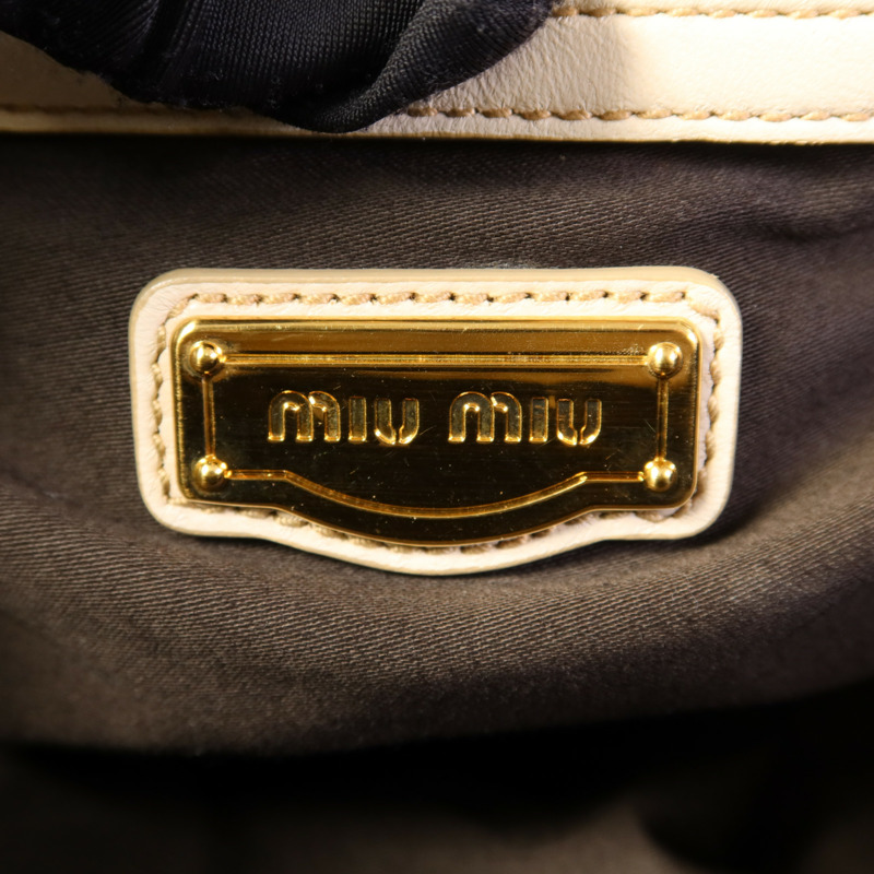 Miu Miu 羊皮皮革2 Way Shoulder Bag金扣手挽肩背兩用袋-6