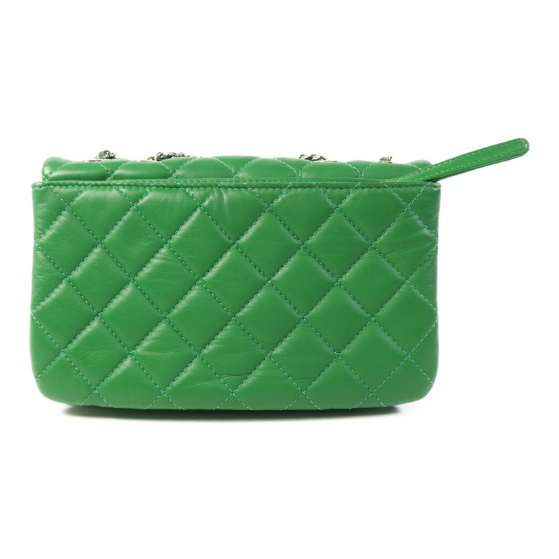 CHANEL 羊皮皮革Chain Shoulder Bag銀扣鏈帶肩背袋-1