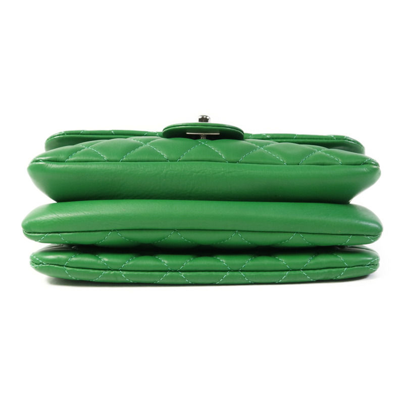 CHANEL 羊皮皮革Chain Shoulder Bag銀扣鏈帶肩背袋-3