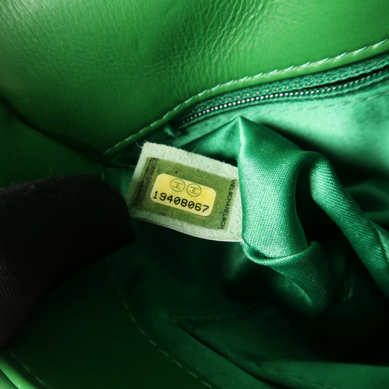 CHANEL 羊皮皮革Chain Shoulder Bag銀扣鏈帶肩背袋-7