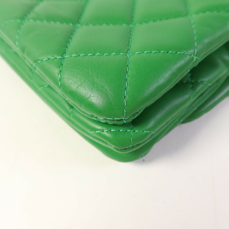 CHANEL 羊皮皮革Chain Shoulder Bag銀扣鏈帶肩背袋-13