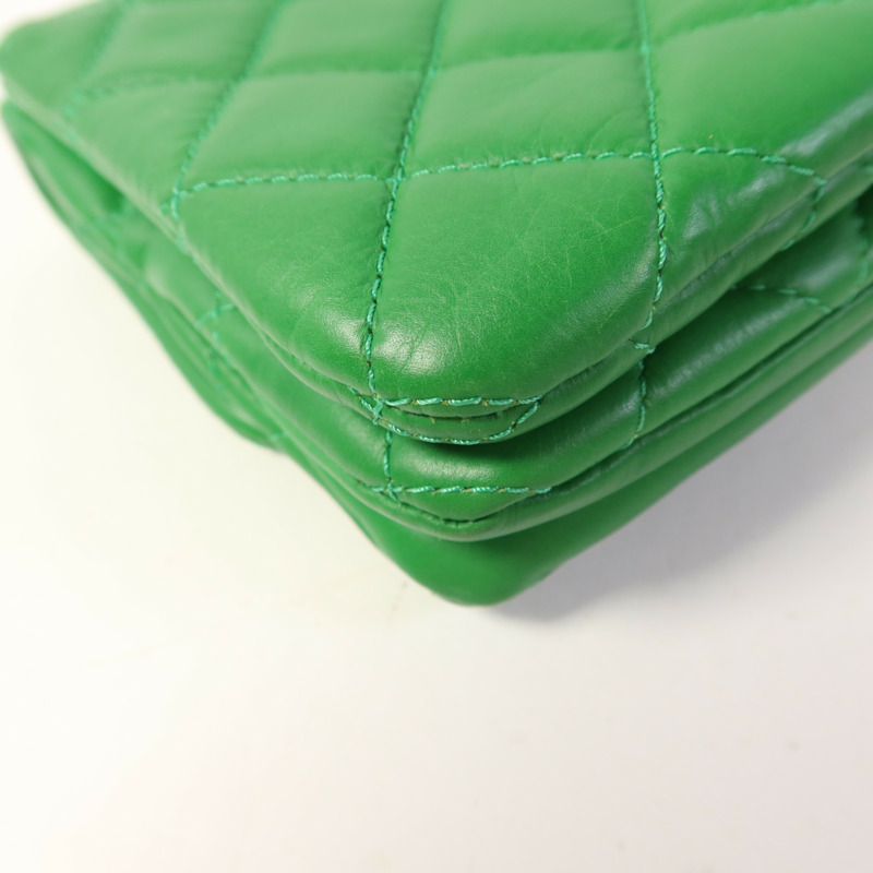 CHANEL 羊皮皮革Chain Shoulder Bag銀扣鏈帶肩背袋-14