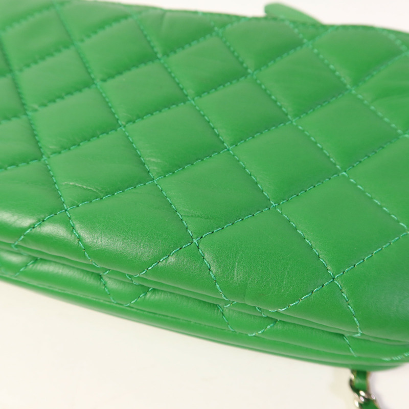 CHANEL 羊皮皮革Chain Shoulder Bag銀扣鏈帶肩背袋-15