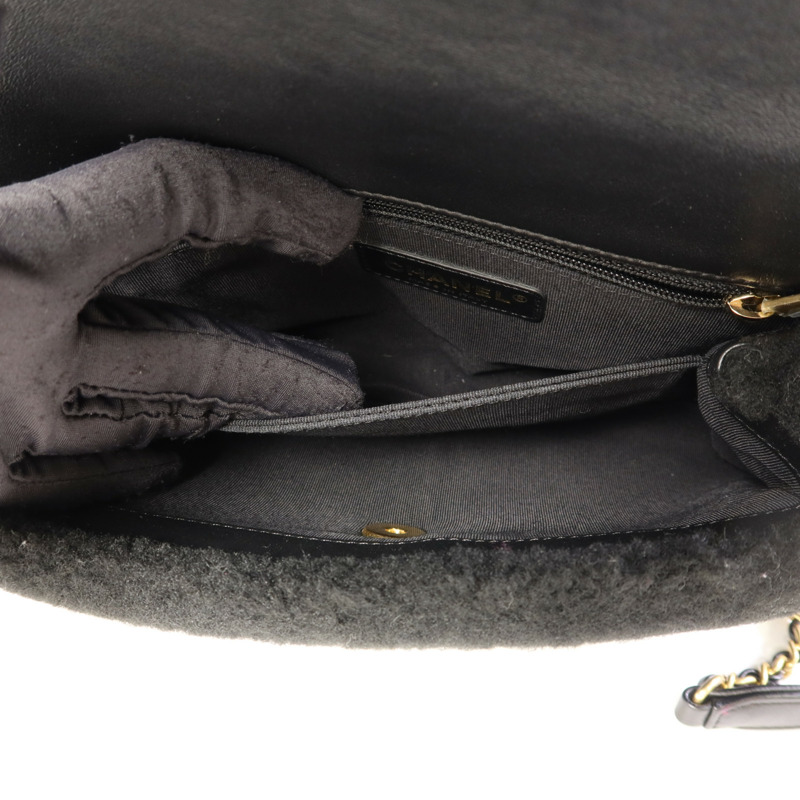 CHANEL Shearling Coco Handle金扣手挽肩背兩用袋-5