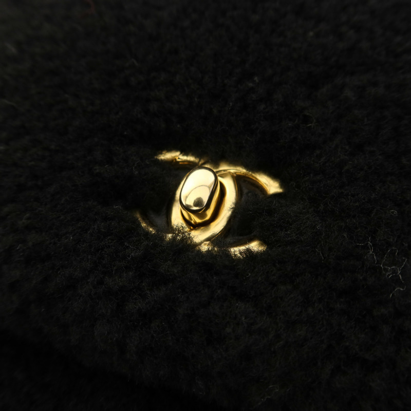 CHANEL Shearling Coco Handle金扣手挽肩背兩用袋-10