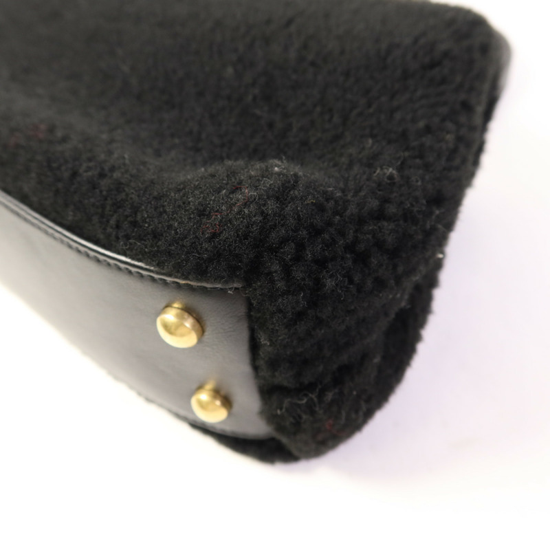 CHANEL Shearling Coco Handle金扣手挽肩背兩用袋-13