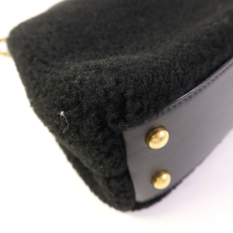 CHANEL Shearling Coco Handle金扣手挽肩背兩用袋-14