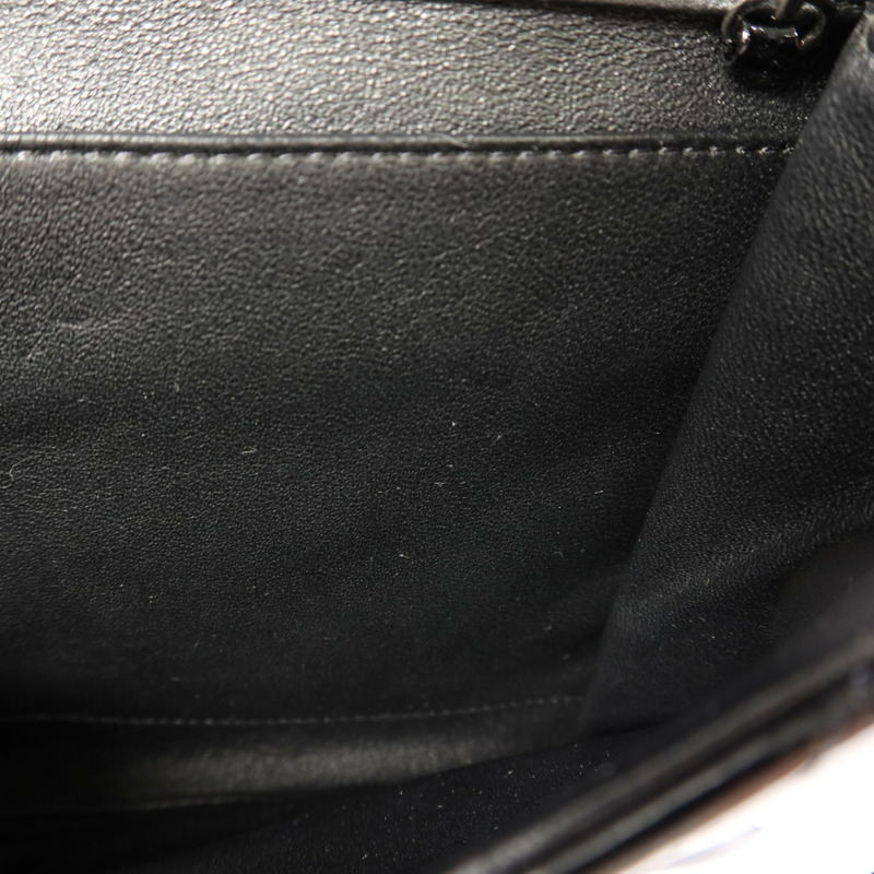 CHANEL 漆皮皮革Chain Shoulder Bag銀扣鏈帶肩背袋-13