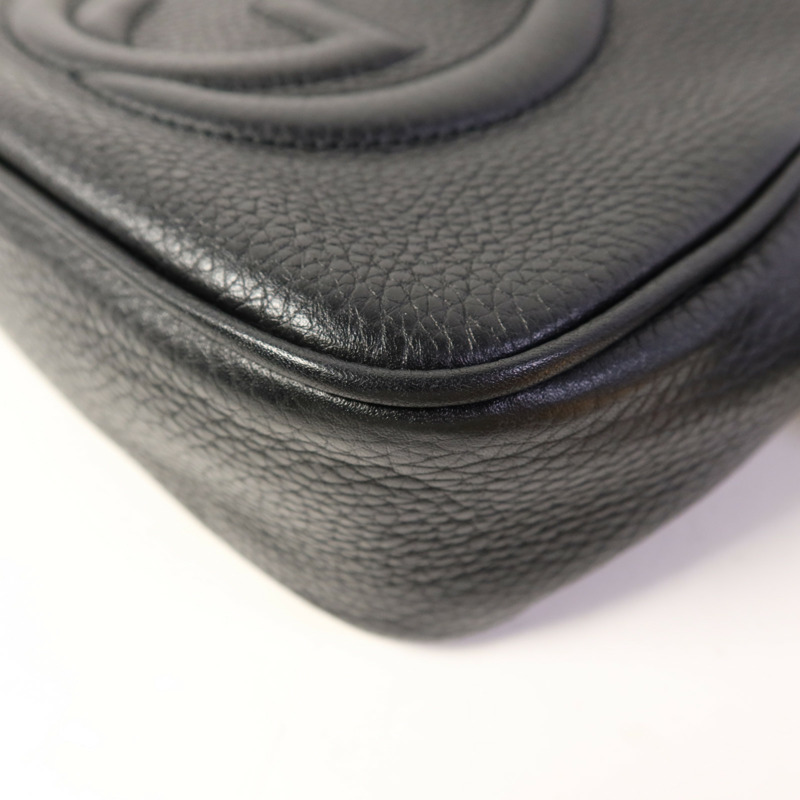 GUCCI 牛皮皮革Soho Disco金扣肩背袋-10