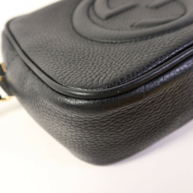 GUCCI 牛皮皮革Soho Disco金扣肩背袋-11