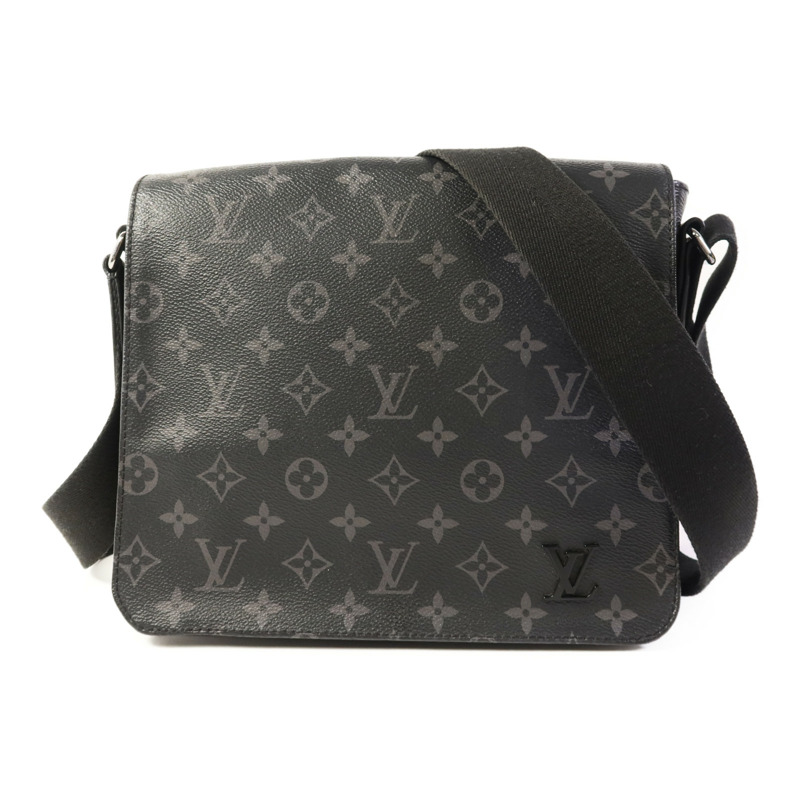 LOUIS VUITTON Monogram Eclipse District PM銀扣肩背袋-0