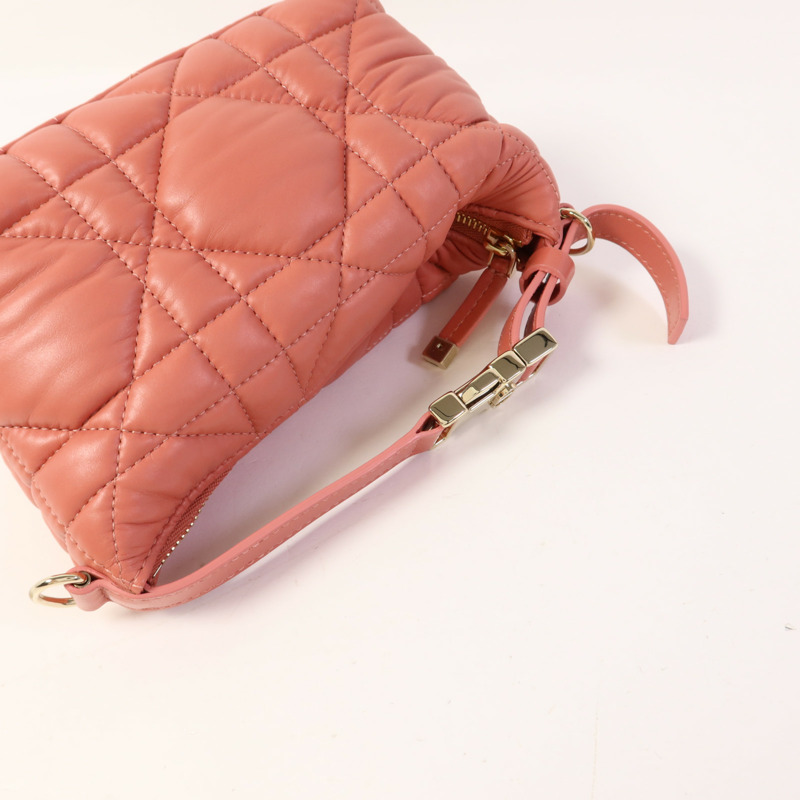 Dior 羊皮皮革Travel Nomad Pouch Small金扣手挽袋-4