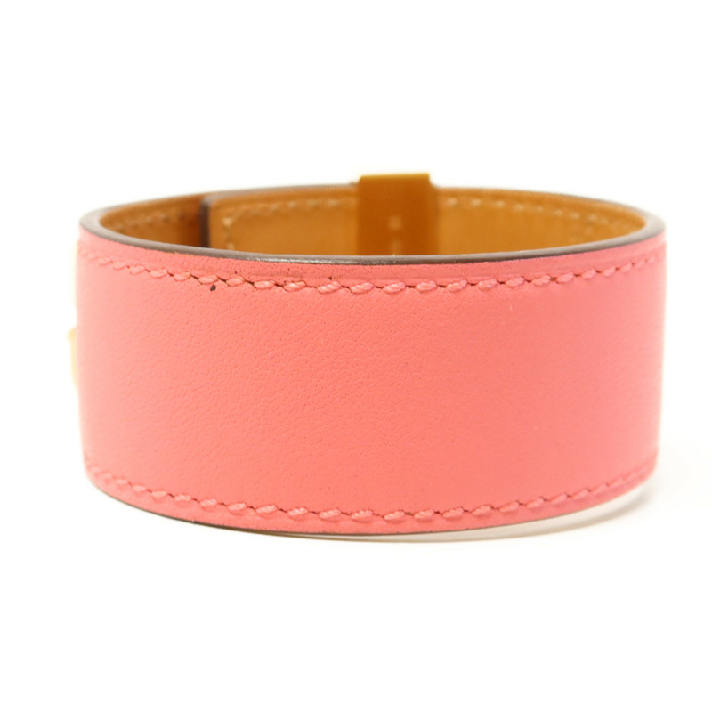 HERMES Swift皮革Collier De Chien金扣手鐲-1