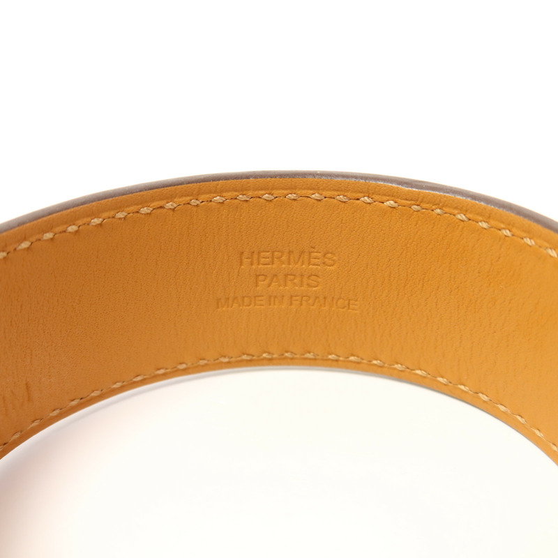HERMES Swift皮革Collier De Chien金扣手鐲-8