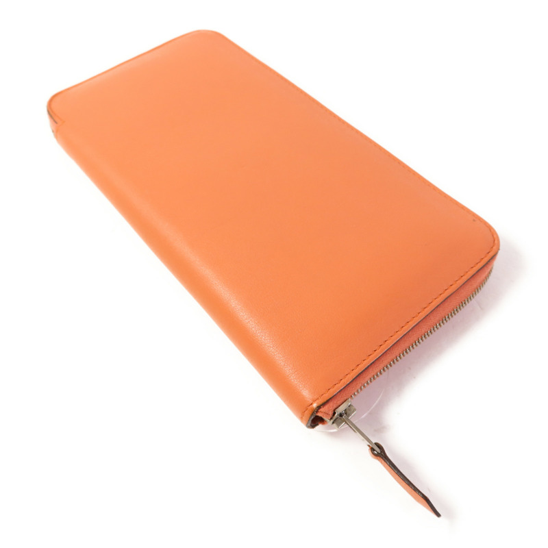 HERMES Swift皮革Azap Long Wallet銀扣長錢包Flamingo-3