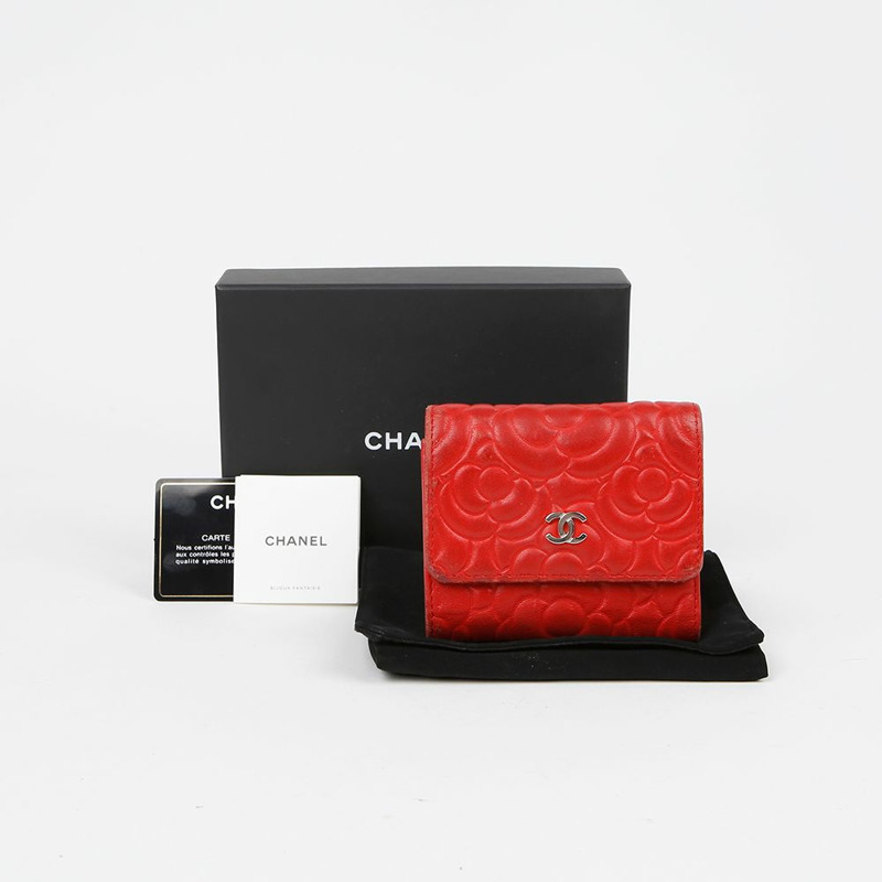 CHANEL 山茶花 CC 皮夾-0