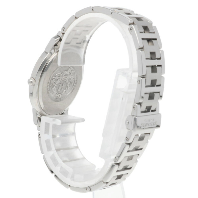 Hermès Clipper Oval 腕錶,不鏽鋼,C01.510,石英機芯,已拋光,女士,HERMES-4